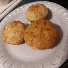 These were alright, very moist but sort of bland to me, but I also used almond milk instead of regular milk so that might be the problem. Also I didn't read the instructions properly and made a cinnamon sugar glaze instead... still a fun recipe to try though!