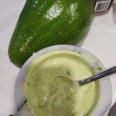 I used the Greek yogurt and found using 1/2 would be too overpowering of a taste (i don't like Greek yogurt) so i used half greek and half mayo and more salt. I could still taste the greek yogurt but it was manageable. I also added some fresh green avocado from our tree. This made the greek yogurt taste leave and it was perfect