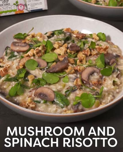 Mushroom and Spinach Risotto