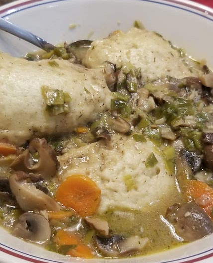 Mushrooms and Dumplings