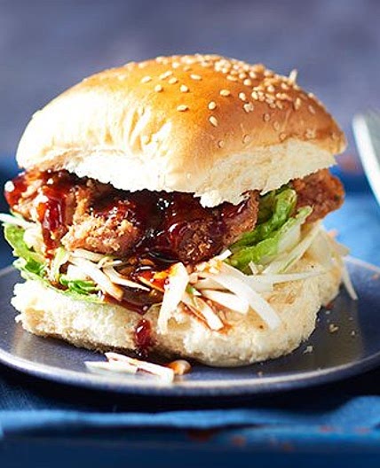 Korean fried chicken burgers