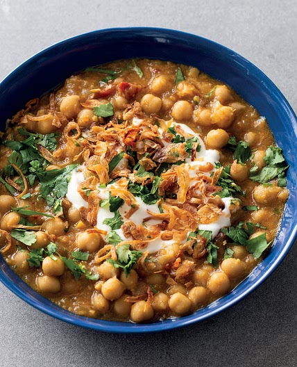 Spiced chickpea dal