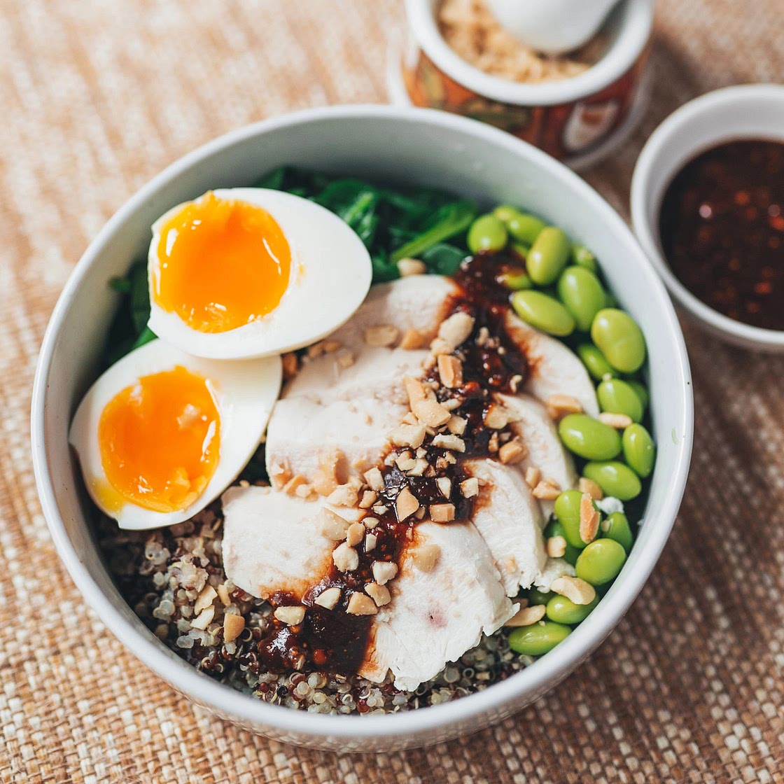 Satay Chicken Quinoa Bowl