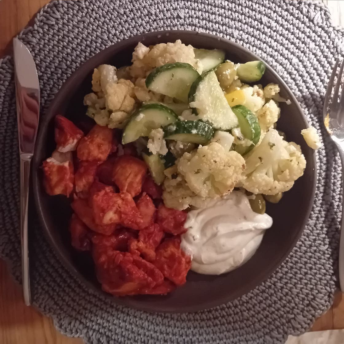 Lebanese Chicken with Charred Lemon Cauliflower
