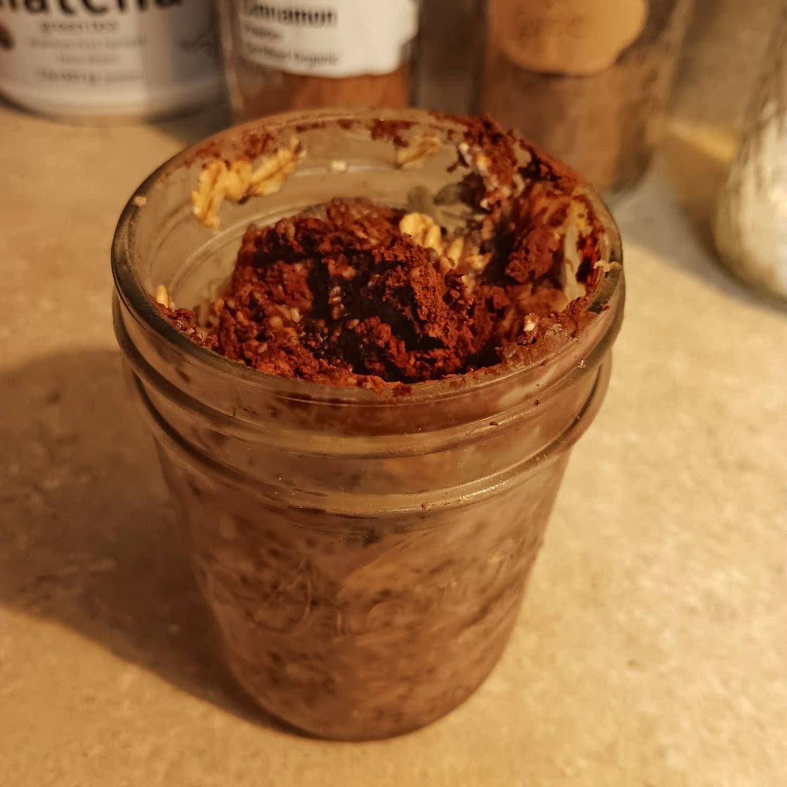Healthy Peanut Butter Cup Overnight Oats